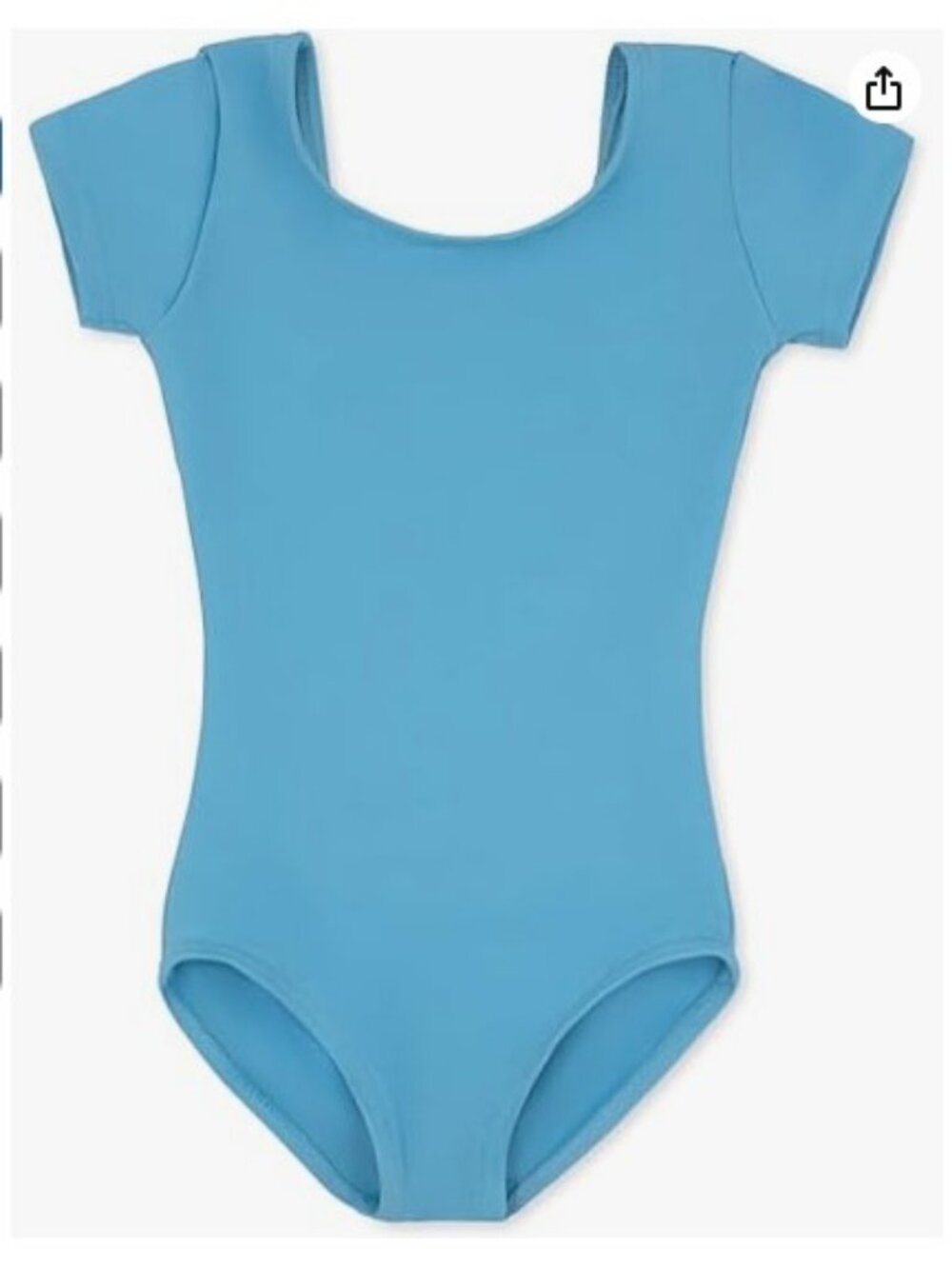 Capezio Girls Teal Short Sleeve Leotard Large